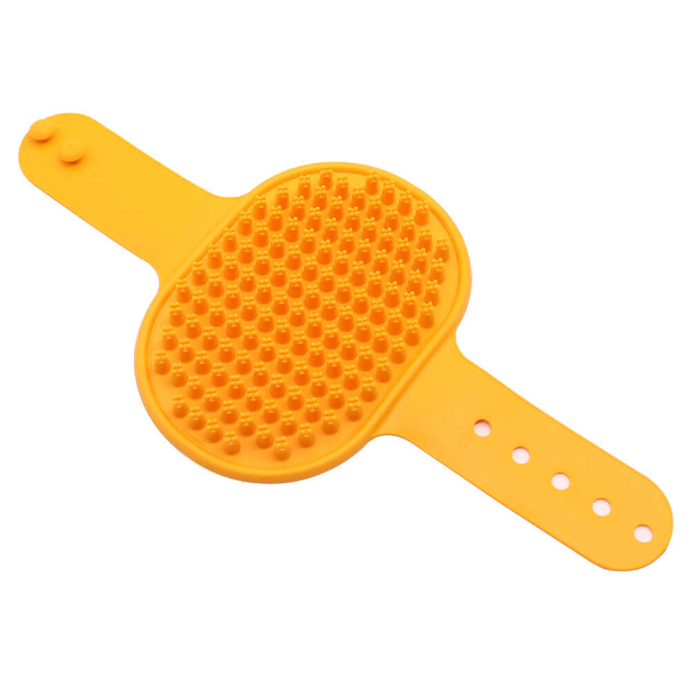 Soft Rubber Silicone Dog & Cat Pet Bathing and Massage Brush with Hand Grip 🦮🐈‍⬛️