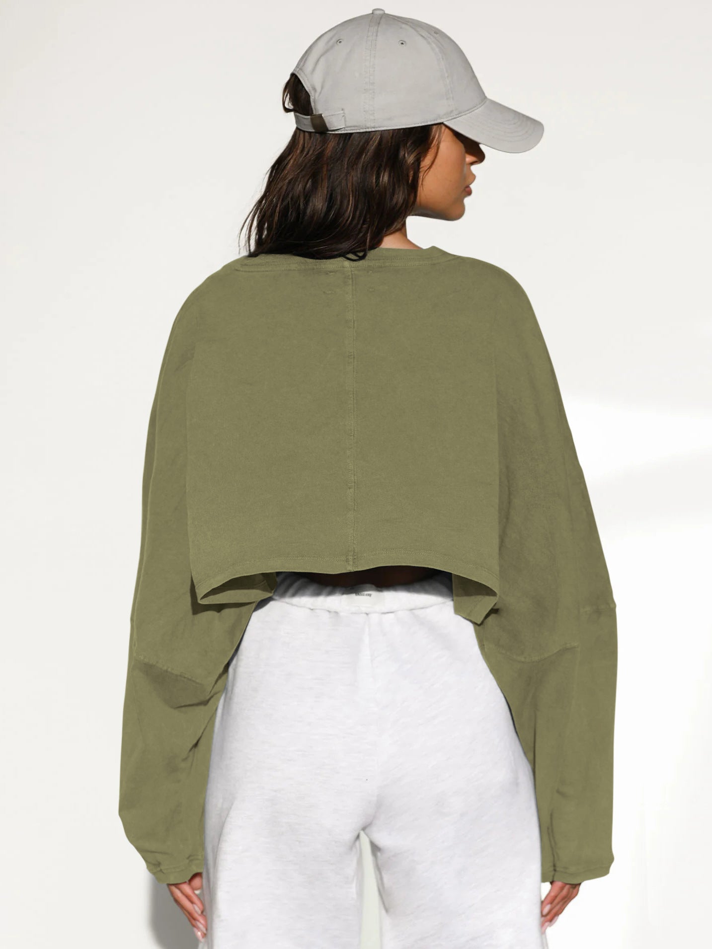 Women's SEXY HOT BUY 🔥 Mid-riff Cut Round Neck Sweatshirt -  Popular Sporty Fall Fashion, Grab 2 Colors at this Price while Supplies Last ! 🏃‍♂️🛍