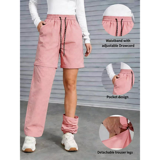Women's Convertible Recreation Pants - Waterproof Quick-Dry Cargo Trousers with Zip-Off Legs