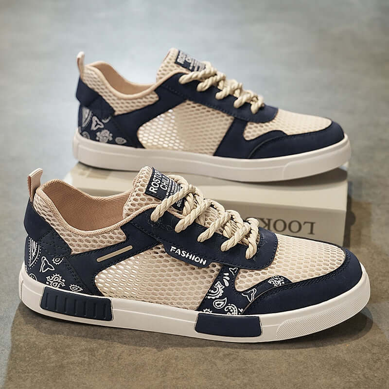Trendy Hollow Mesh Fashion Sneakers - Lightweight and Durable Sole