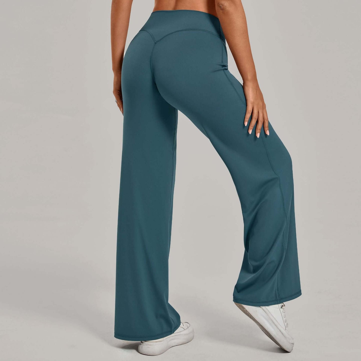 Women's High-Waisted Straight Leg Yoga Pants - Chic Sports Fashion in Massive Color Selection ! 🌈