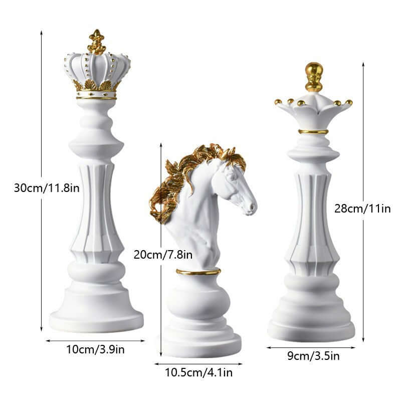 Giftable Chic Resin Chess Ornaments - Wine Cabinet Chess Pieces Home Decor 👑 🎁