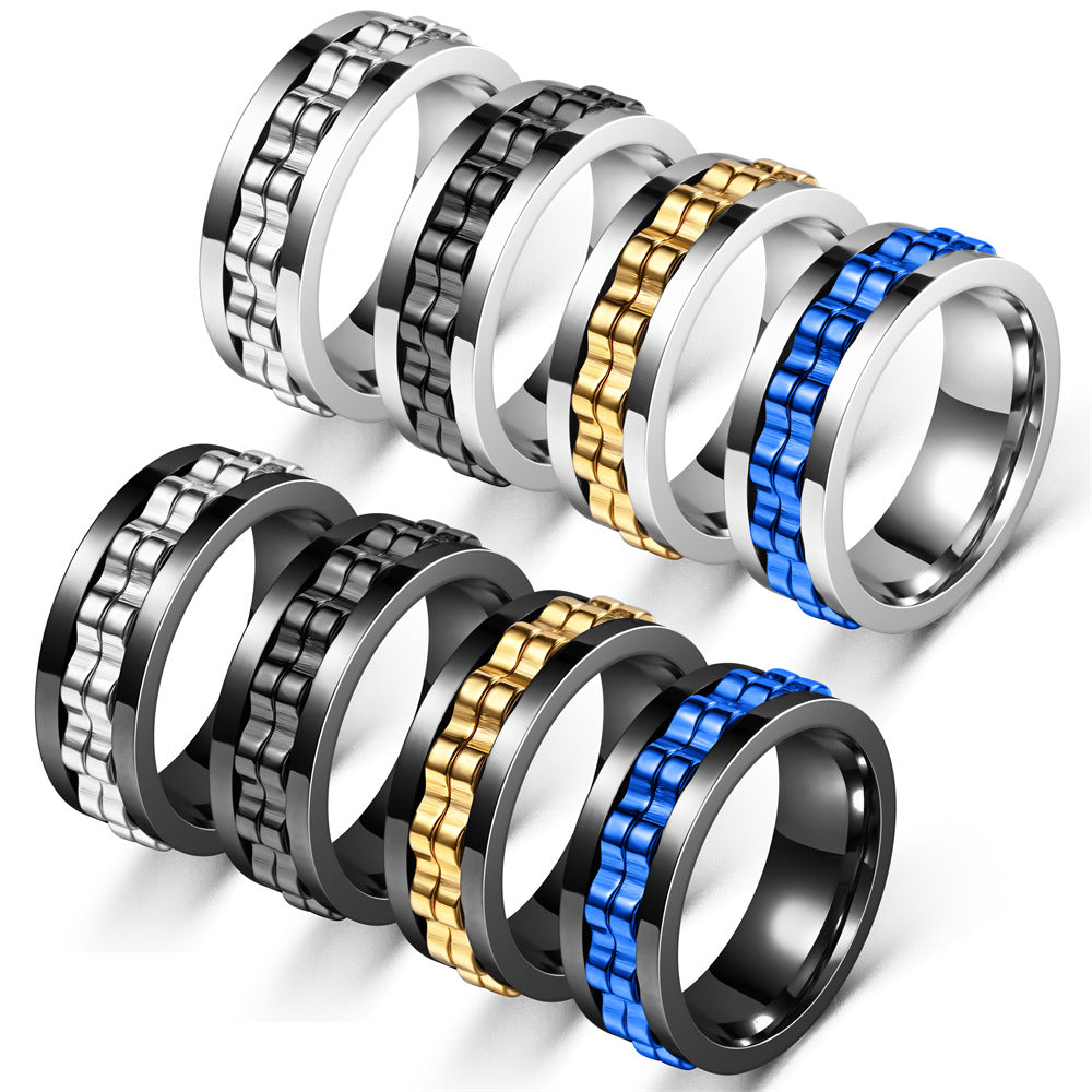 Exclusive Stainless Steel Unique Stress-Relief Ring - Anti-Anxiety Gear