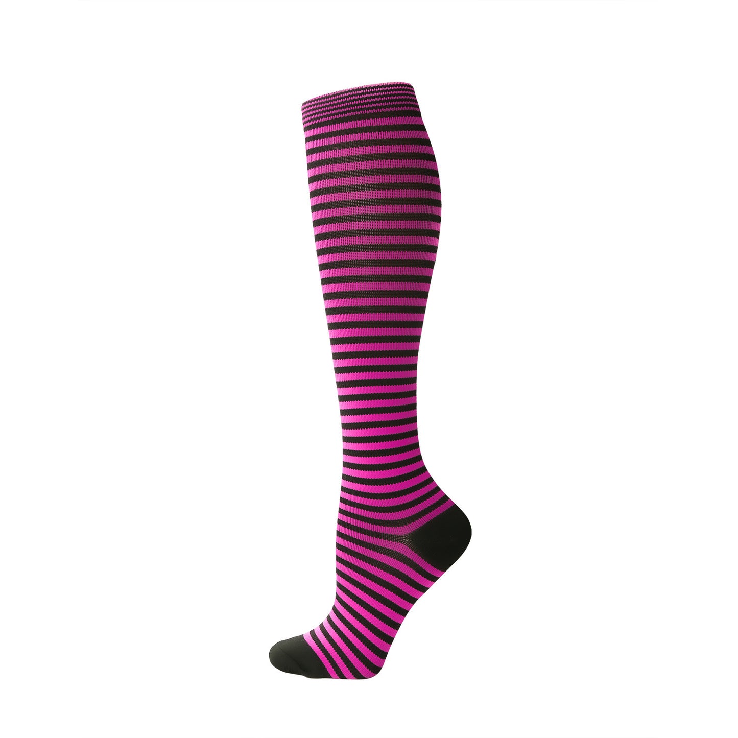 Women's Calf Length Compression Sports Socks - Anti-Slip, Sweat-absorbent, Solid & Polka Dots