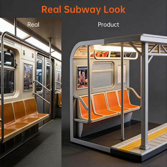 Giftable Cool Vibes Retro Subway Train Lamp 😎💝  Vintage Decor Metro Style Table Lamp with Warm LED