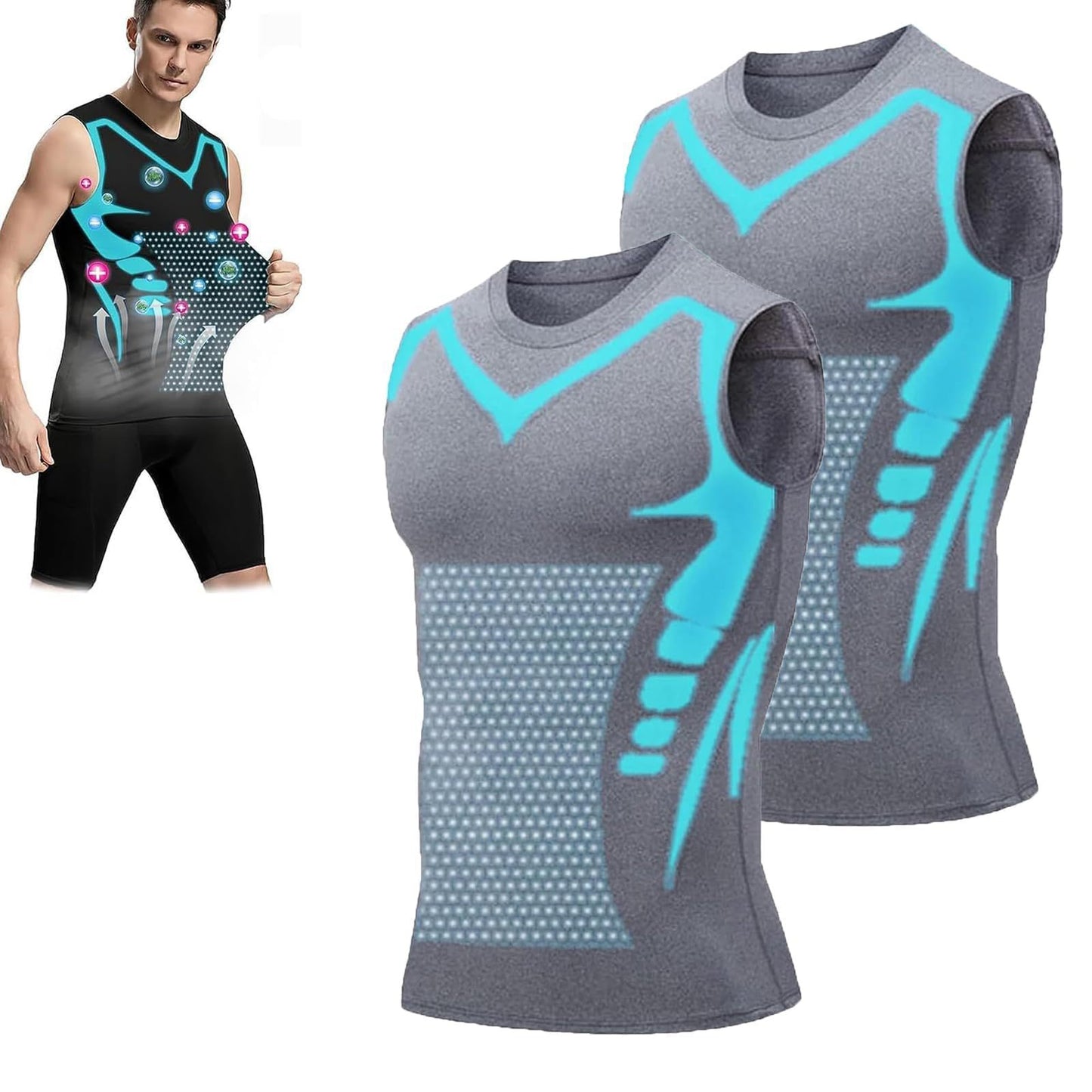 Quick-dry Men's Fitted Sports & Fitness Vest 💪 Sleeveless Elastic Breathable Moisture-wicking