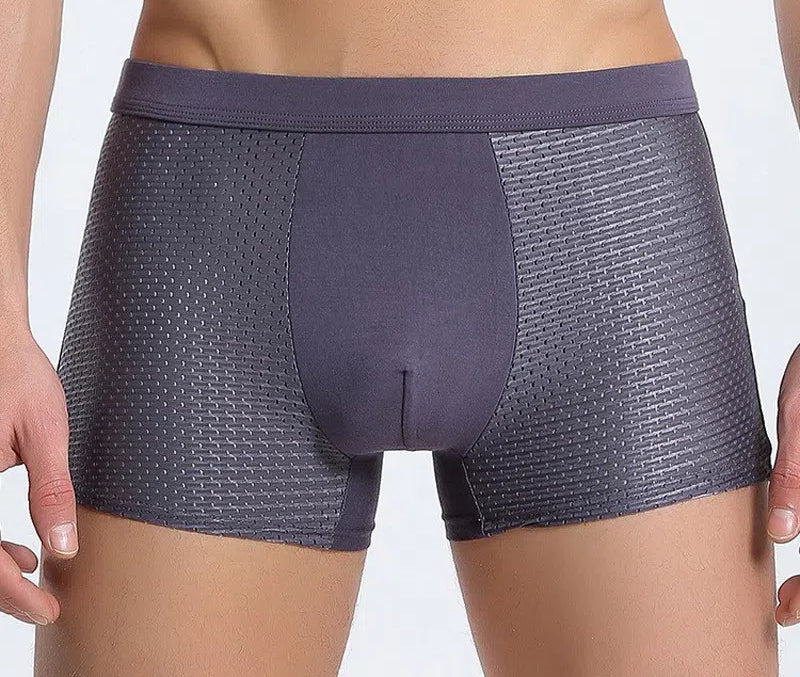 Men's 4 PACK Popular Ice Silk Flat Corner Underwear - Sporty Quick-Drying Breathable Mesh Thin Comfort