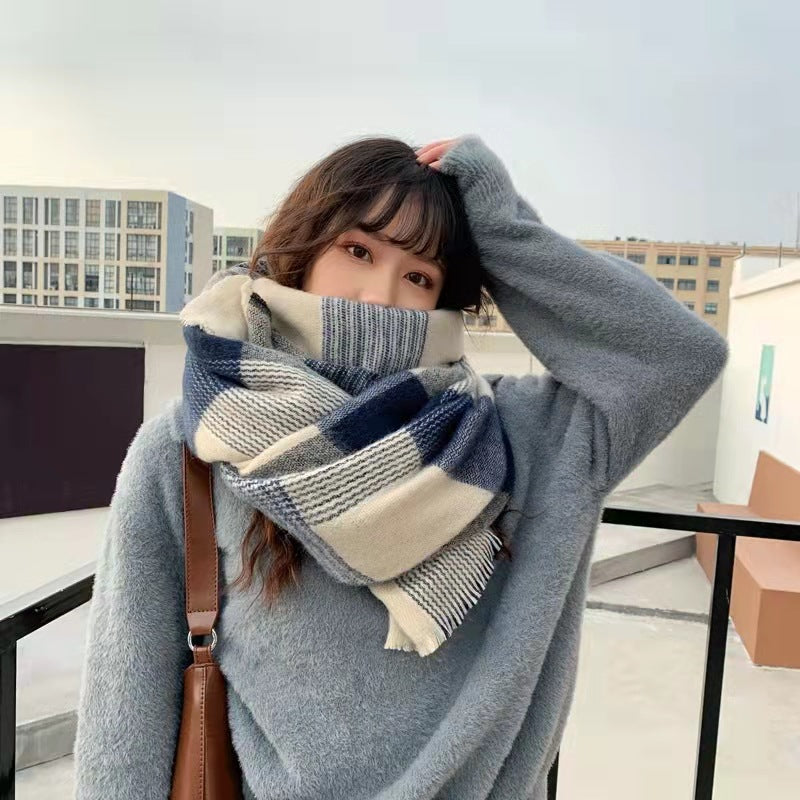 GIANT Cozy Autumn and Winter Versatile Plaid Scarf ♨️ Thickened For Warmth 195 x 50cm