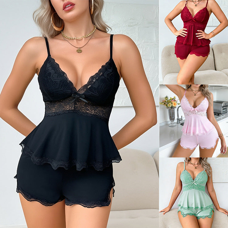 Sexy Alluring Silky Lace Camisole Lingerie 2pc. Set 💝