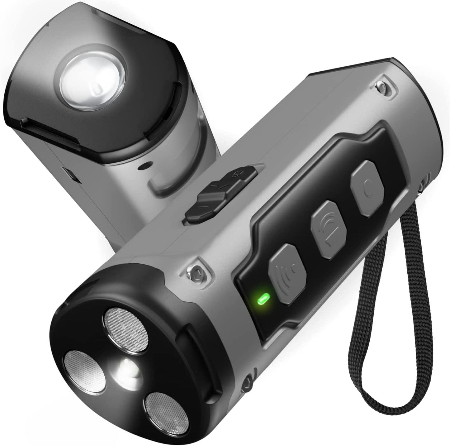 Ultrasonic Three-Head Dog Barking Repellent with Flashlight, Anti-Barking Device 🚫🦮