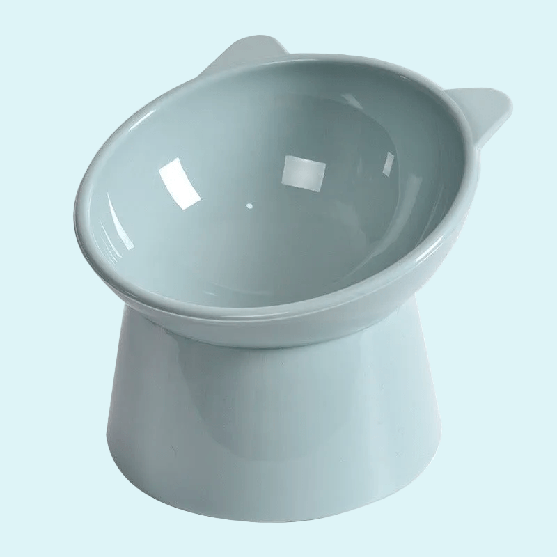 Smart Design Elevated Pet Feeding Bowl with Tilted Neck Protection, Anti-Tip Plastic Bowl Food & Water 🦮🐈