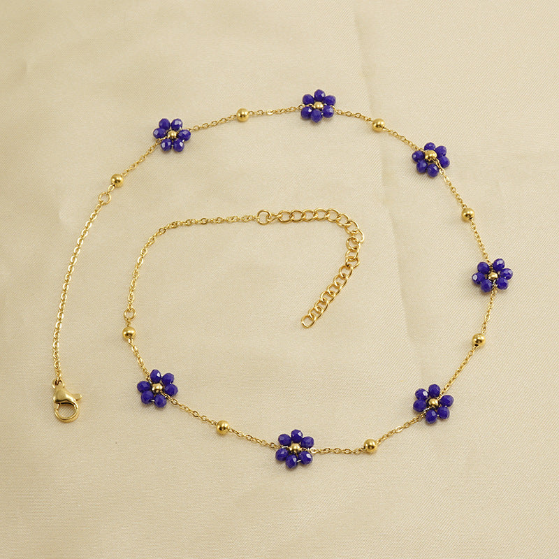 Gorgeous Floral Stainless Steel Necklaces & Bracelets 🌸 Buy Individually or Create a SET ! - 15 Beautiful Color Combination Options