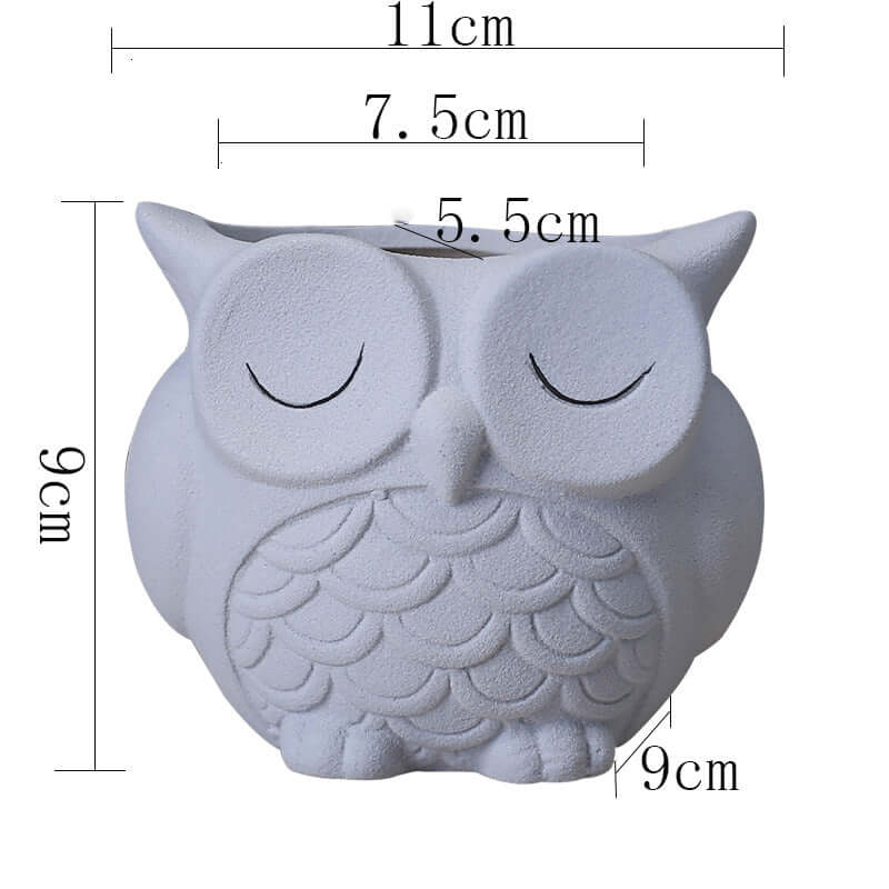 Cute Owl 🦉 Flower Pot - Ceramic Indoor Creative Small Desktop Flower Ornaments