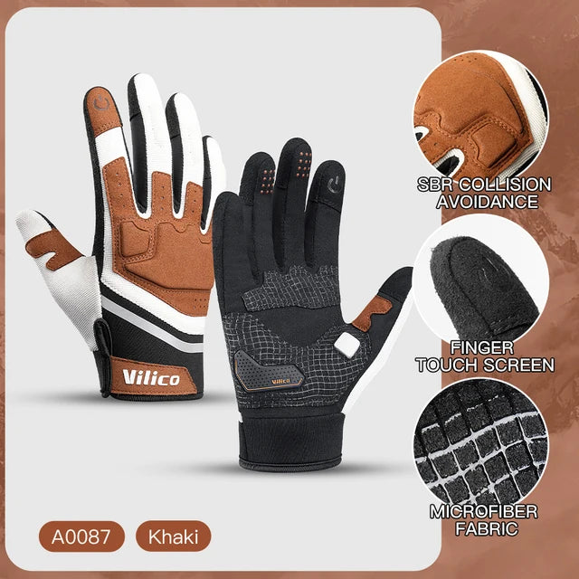 Outdoor Sports & Motorcycle Gloves 🧤 Durable, Warm, Anti-Slip & Shock-absorbing + Touch Screen Sensitivity