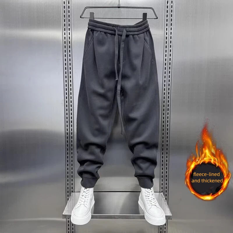 Men's Hip Casual Extra Warm Elastic Ankle Sports Sweatpants - Fleece Lined and Thickened 3 Pockets ♨️