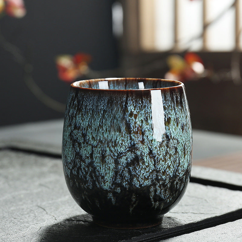 Gorgeous Ceramic Kung Fu Tea Cup 150ml. - Single Serve Cup, Tenmoku Jian Zhan, Yohen Master Tea Cup/Bowl