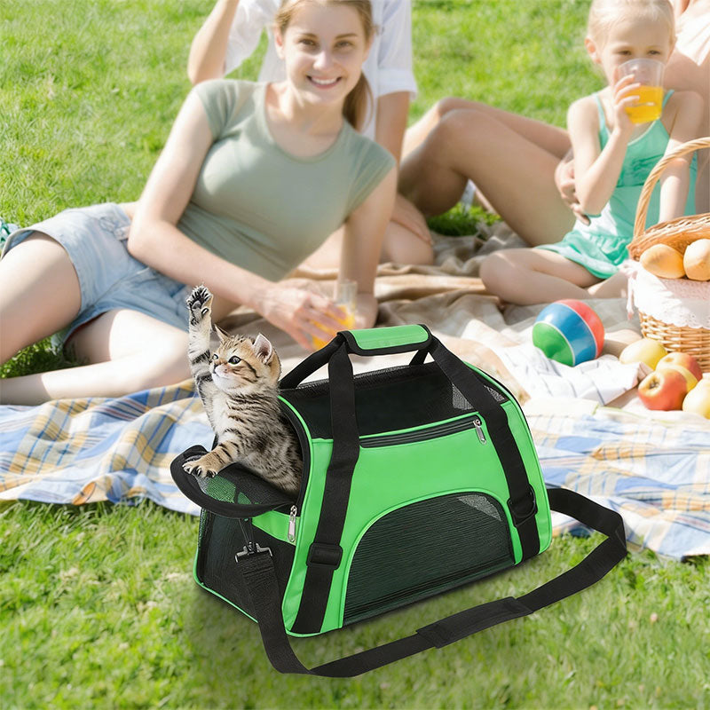 Smart Expandable Breathable Mesh Pet Carrier Travel Bag