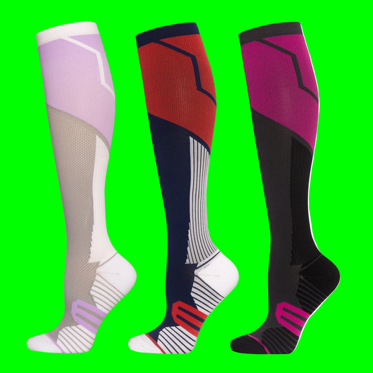 Athletic Over the Calf Sports Pressure Socks - Anti-Slip, Sweat Absorbing & Anti-friction