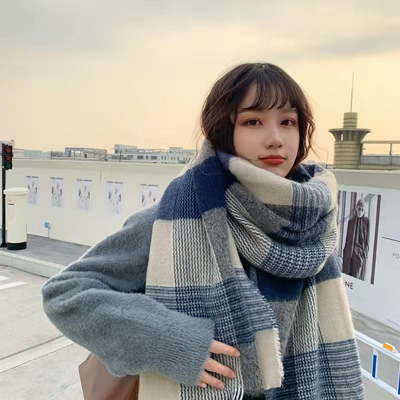 GIANT Cozy Autumn and Winter Versatile Plaid Scarf ♨️ Thickened For Warmth 195 x 50cm