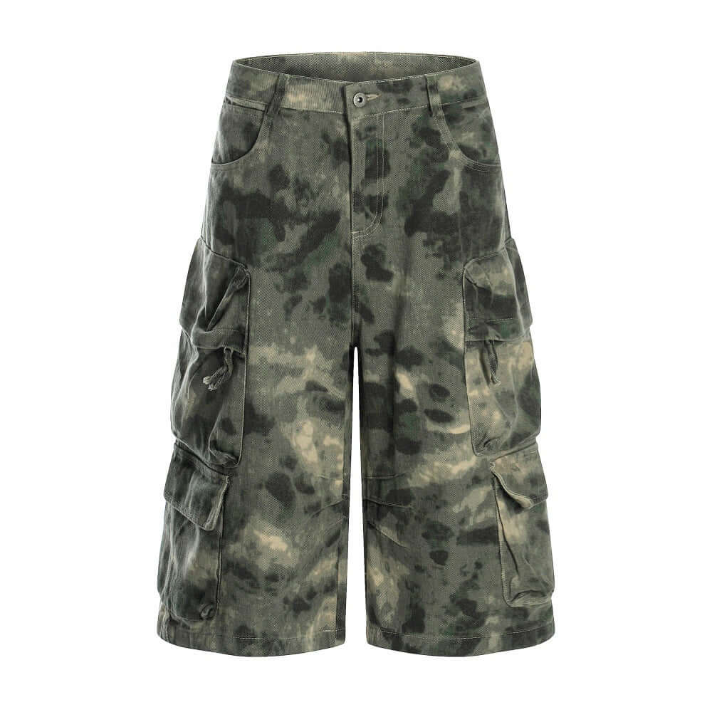 Popular Trending Camouflage Shorts - Durable Unisex Tie-Dye Workwear Seven Quarter Style