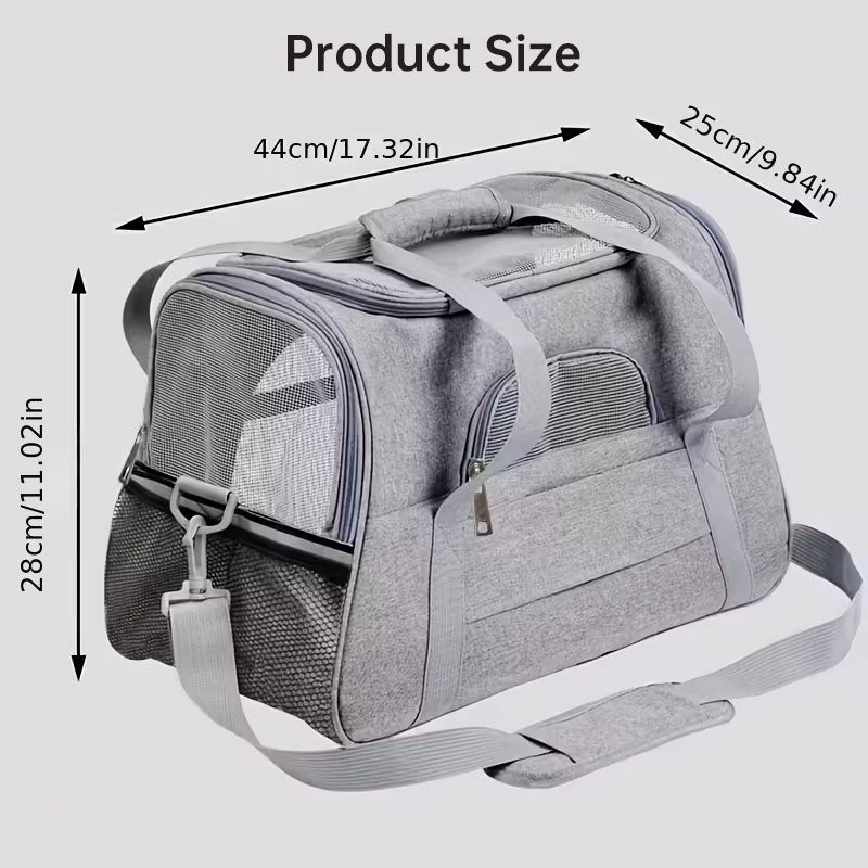 Smart Expandable Breathable Mesh Pet Carrier Travel Bag