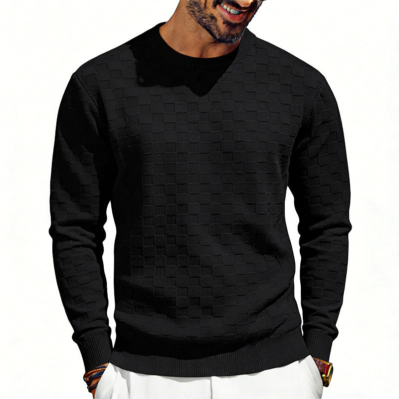 Men's Autumn & Winter Fashion Forward Sweater-shirt - Warm Heavyweight Jacquard Long Sleeve Crewneck ♨️