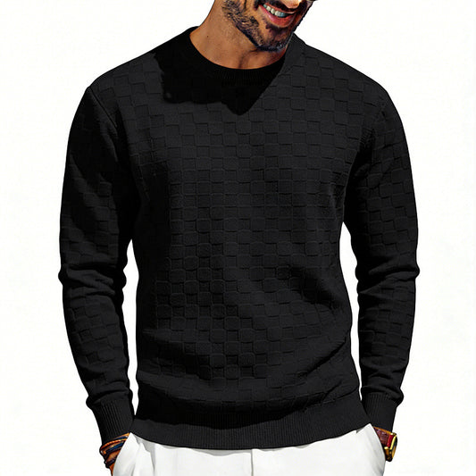 Men's Autumn & Winter Fashion Forward Sweater-shirt - Warm Heavyweight Jacquard Long Sleeve Crewneck ♨️