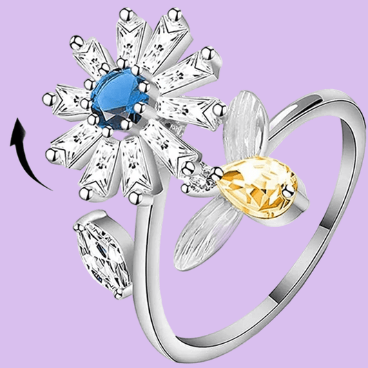 Gorgeous 6 pc. Silver Plated Rings Set - Adjustable Sizing Anxiety Rings 💍 Great Gift ! 🎁