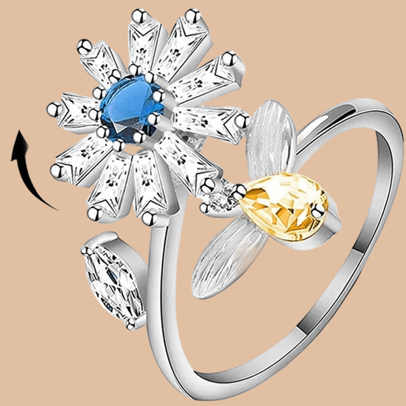 Gorgeous 6 pc. Silver Plated Rings Set - Adjustable Sizing Anxiety Rings 💍 Great Gift ! 🎁