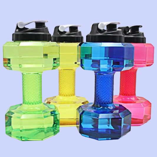 GIANT Sports Workout Water Bottle - 2.5L Dumbbell Shaped Plastic MEGA Capacity 💪