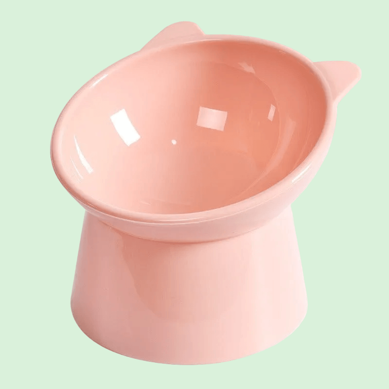 Smart Design Elevated Pet Feeding Bowl with Tilted Neck Protection, Anti-Tip Plastic Bowl Food & Water 🦮🐈