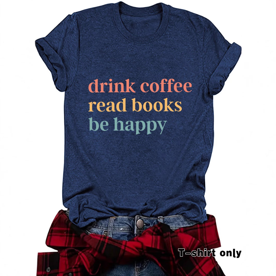 Humorous 'Drink Coffee' Slogan Short Sleeve T-shirt in Popular Unisex Colors ☕️🌈 Grab 2 and Save !