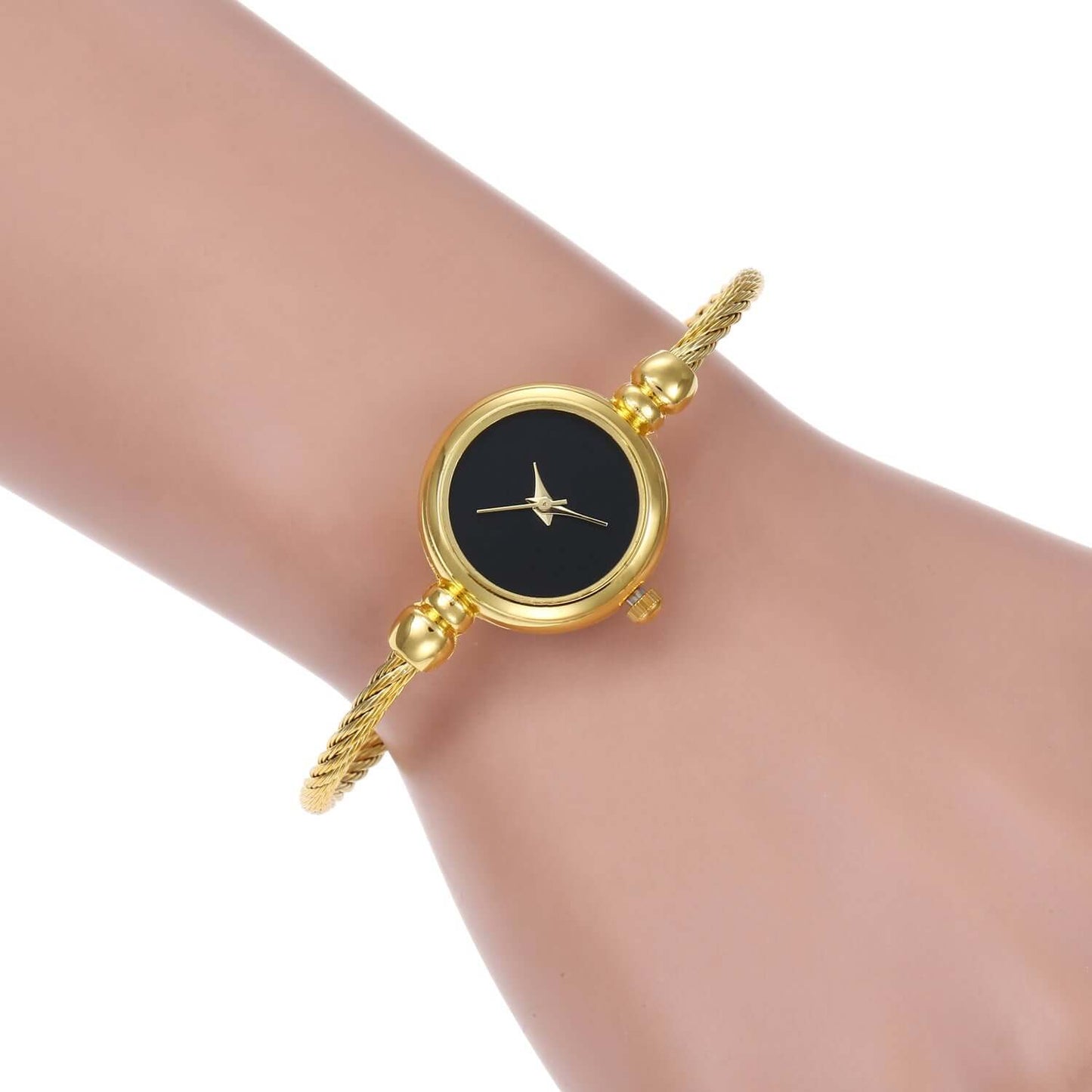 Women's Gold or Silver Wire Rope Bracelet Watch - Chic Style Casual Wear Accessories 😎