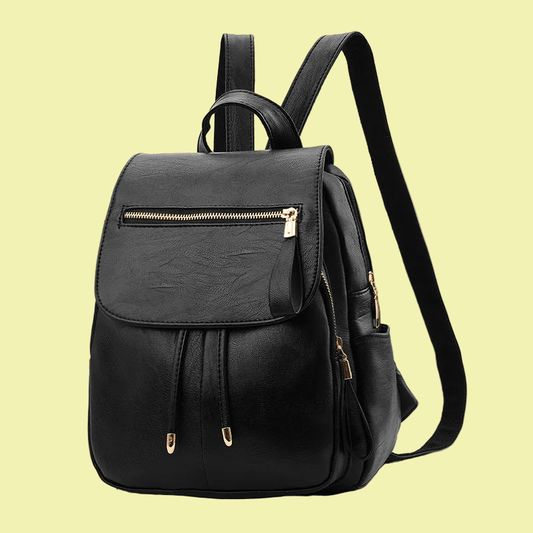 Trendy Soft Leather Backpack & Travel Bag 🎒 Features Zippered Pocket, Phone Pocket & Document Pocket