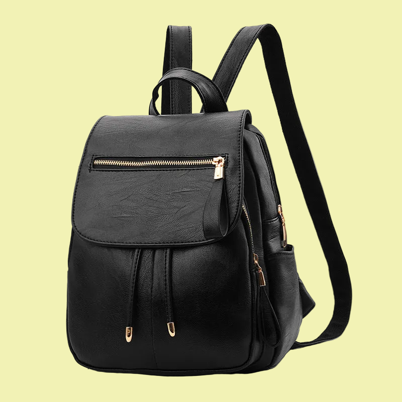 Trendy Soft Leather Backpack & Travel Bag 🎒 Features Zippered Pocket, Phone Pocket & Document Pocket