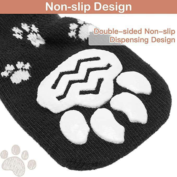 Fun Pet Socks 🧦 🐾 Warm Paw Covers for Dog - Outdoor Anti-Slip Grip and Waterproof 4 Pack