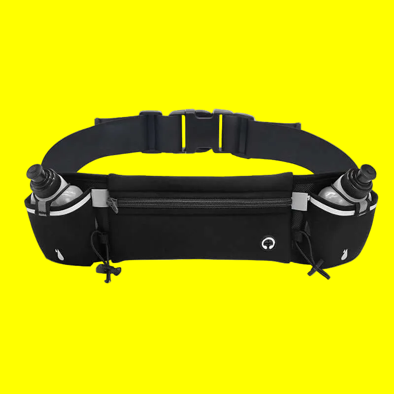 Smart Sports and Fitness Waist Bag - Dual Pockets - Zipper Pouch, Trending Item ! 🏆