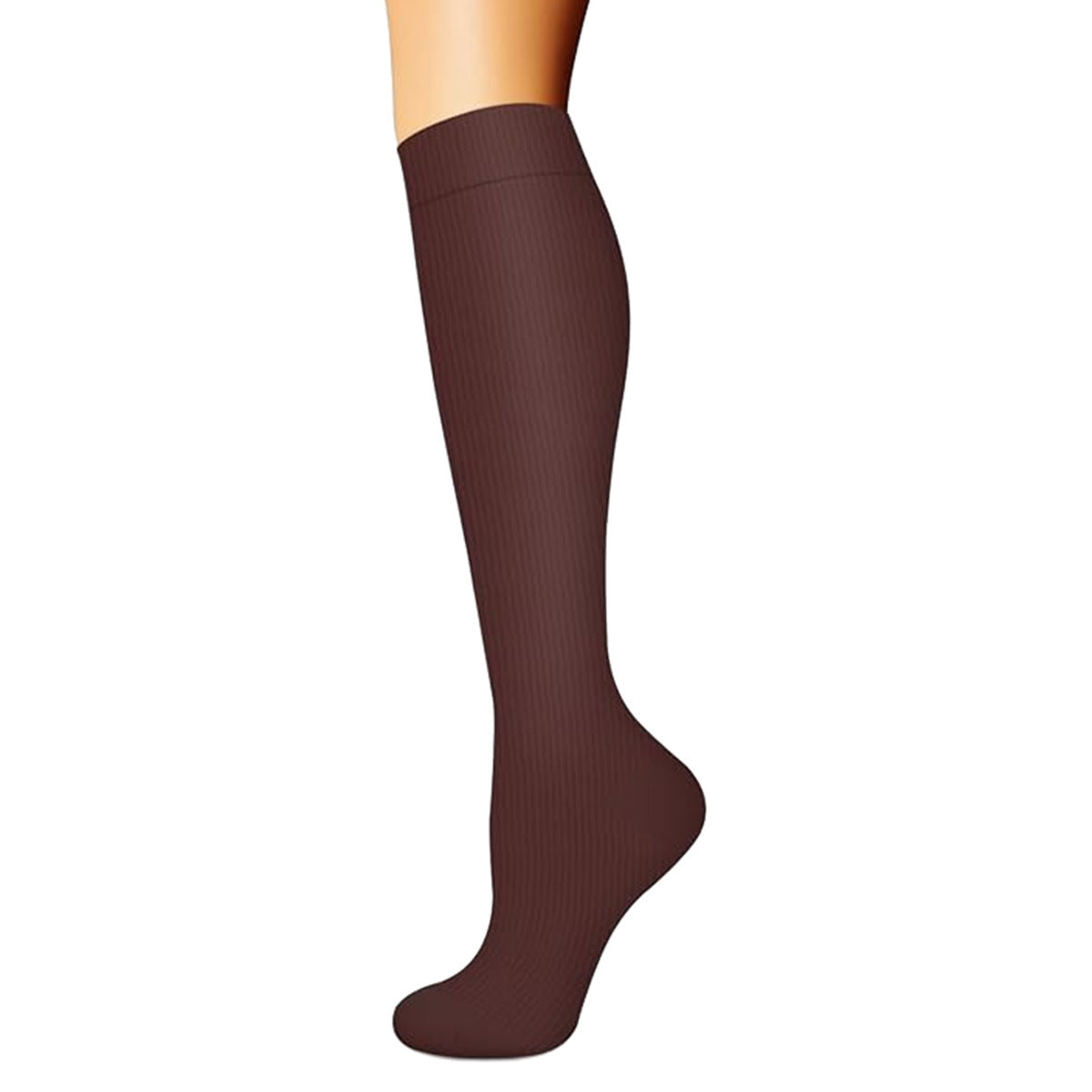 Women's Calf Length Compression Sports Socks - Anti-Slip, Sweat-absorbent, Solid & Polka Dots