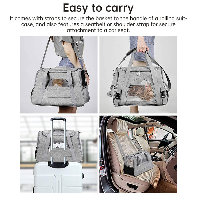 Smart Expandable Breathable Mesh Pet Carrier Travel Bag