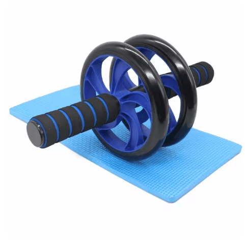 Popular Abdominal Exercise Roller - Classic Dual Wheel with Soft Foam Handles - Includes Extra Thick Knee Pad