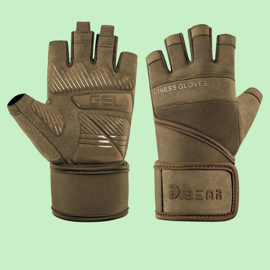 Ultra-Durable Professional Half Finger Fitness Training Gloves - Wrist Guard & Anti-Slip + Gel Pack