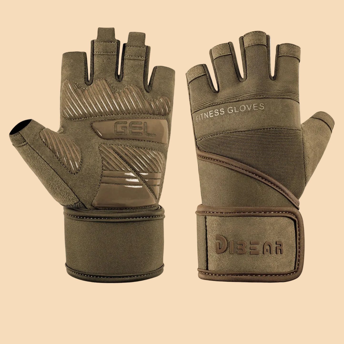 Ultra-Durable Professional Half Finger Fitness Training Gloves - Wrist Guard & Anti-Slip + Gel Pack