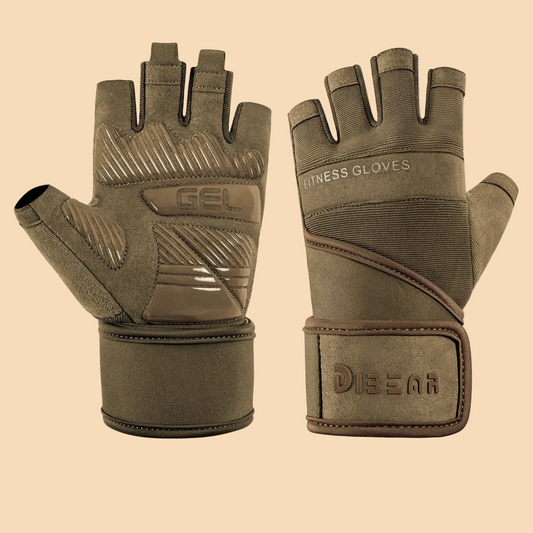 Ultra-Durable Professional Half Finger Fitness Training Gloves - Wrist Guard & Anti-Slip + Gel Pack