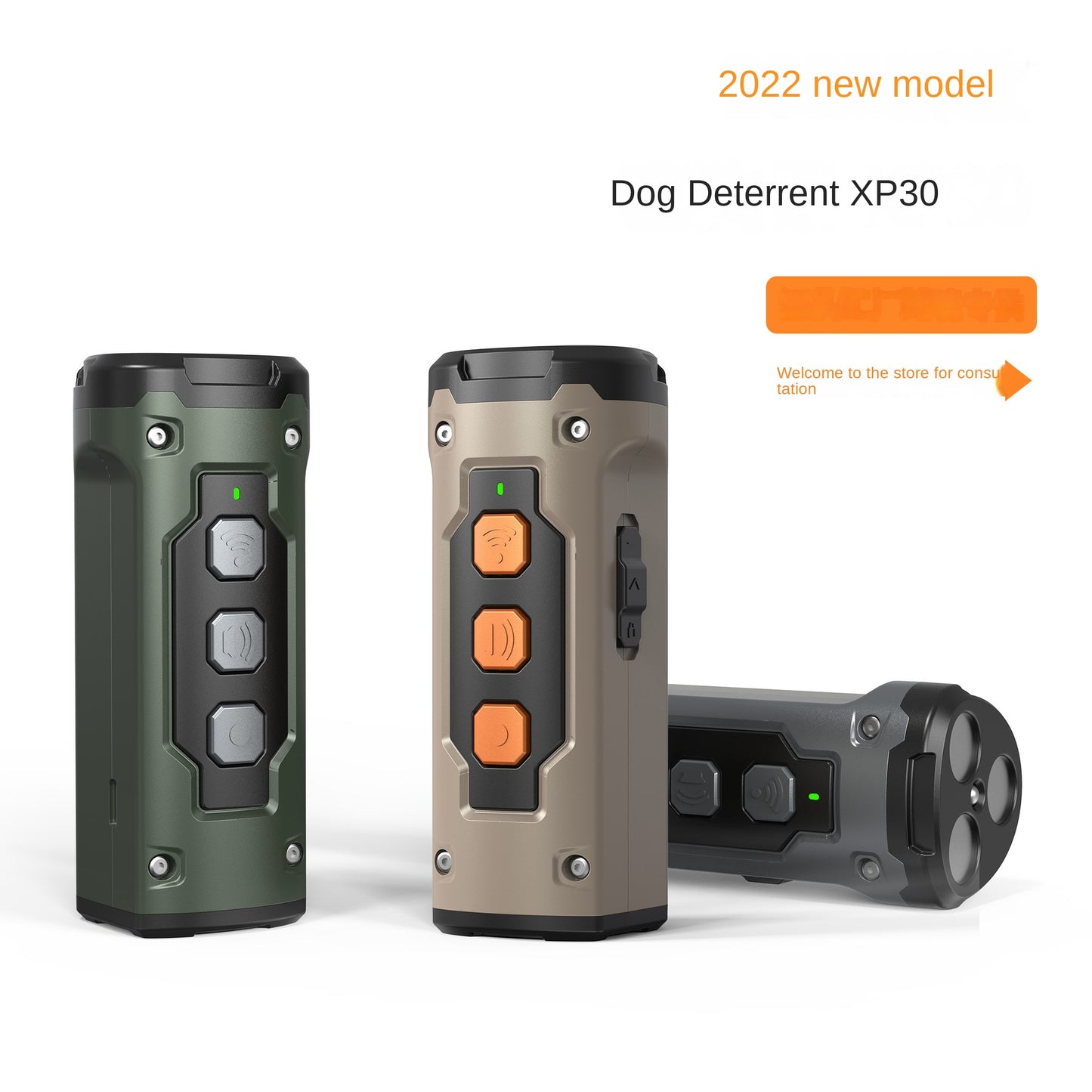 Ultrasonic Three-Head Dog Barking Repellent with Flashlight, Anti-Barking Device 🚫🦮