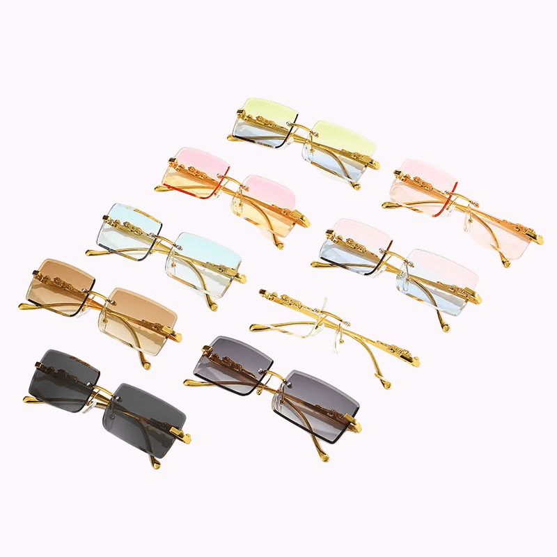 Chic Fashion Trendy Rimless Square Sunglasses 😎 Anti-Glare UV 400 Protection