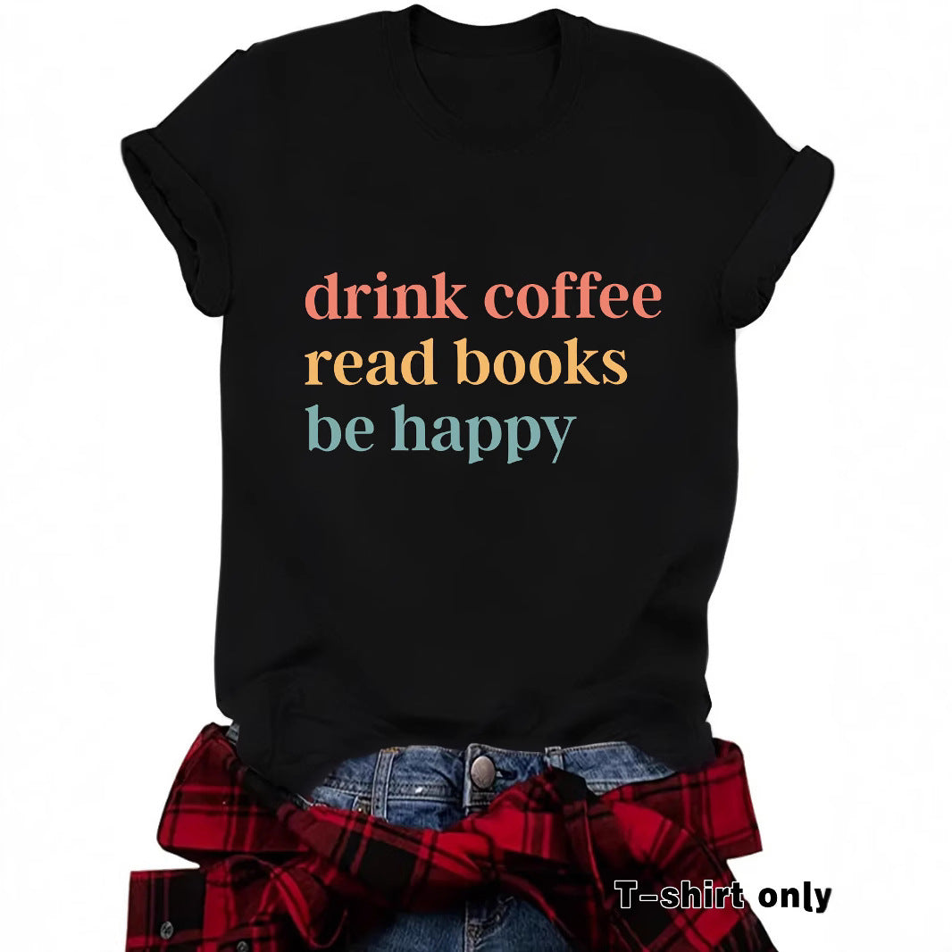 Humorous 'Drink Coffee' Slogan Short Sleeve T-shirt in Popular Unisex Colors ☕️🌈 Grab 2 and Save !