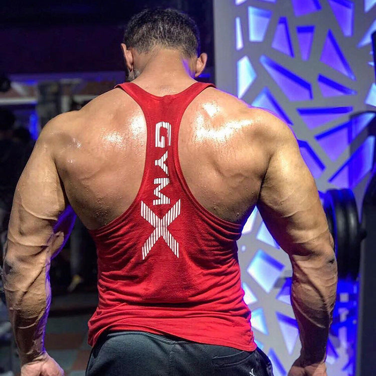 Men's Popular Fitness Tank Top - Printed Gym X Graphic Quick Drying 💪
