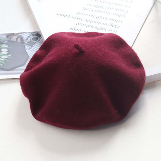 Women's Retro Beret - Warm Knitted Wool - 🌈 Massive Color Selection !