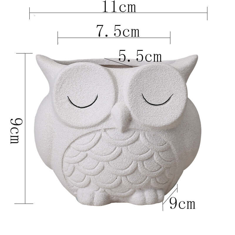 Cute Owl 🦉 Flower Pot - Ceramic Indoor Creative Small Desktop Flower Ornaments