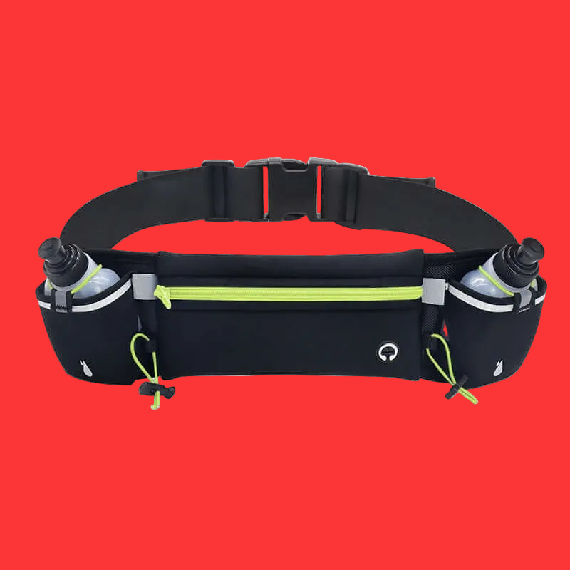 Smart Sports and Fitness Waist Bag - Dual Pockets - Zipper Pouch, Trending Item ! 🏆